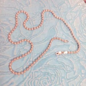 Silver Linked Bead Necklace
